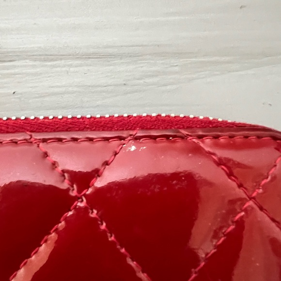 Authentic Red Patent Leather Chanel Zippy Wallet - Picture 4 of 11